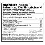 tabla nutricional Creatine Power 2.3 Ib - Megaplex