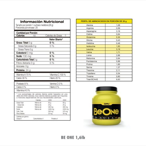 Be One (Vainilla) - Tarro 1.6 Lb - GMN - Image 2
